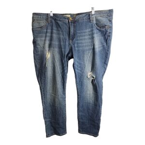 Kut from the Kloth Destructed Boyfriend Casual Relaxed Fit Jeans Sz 20W